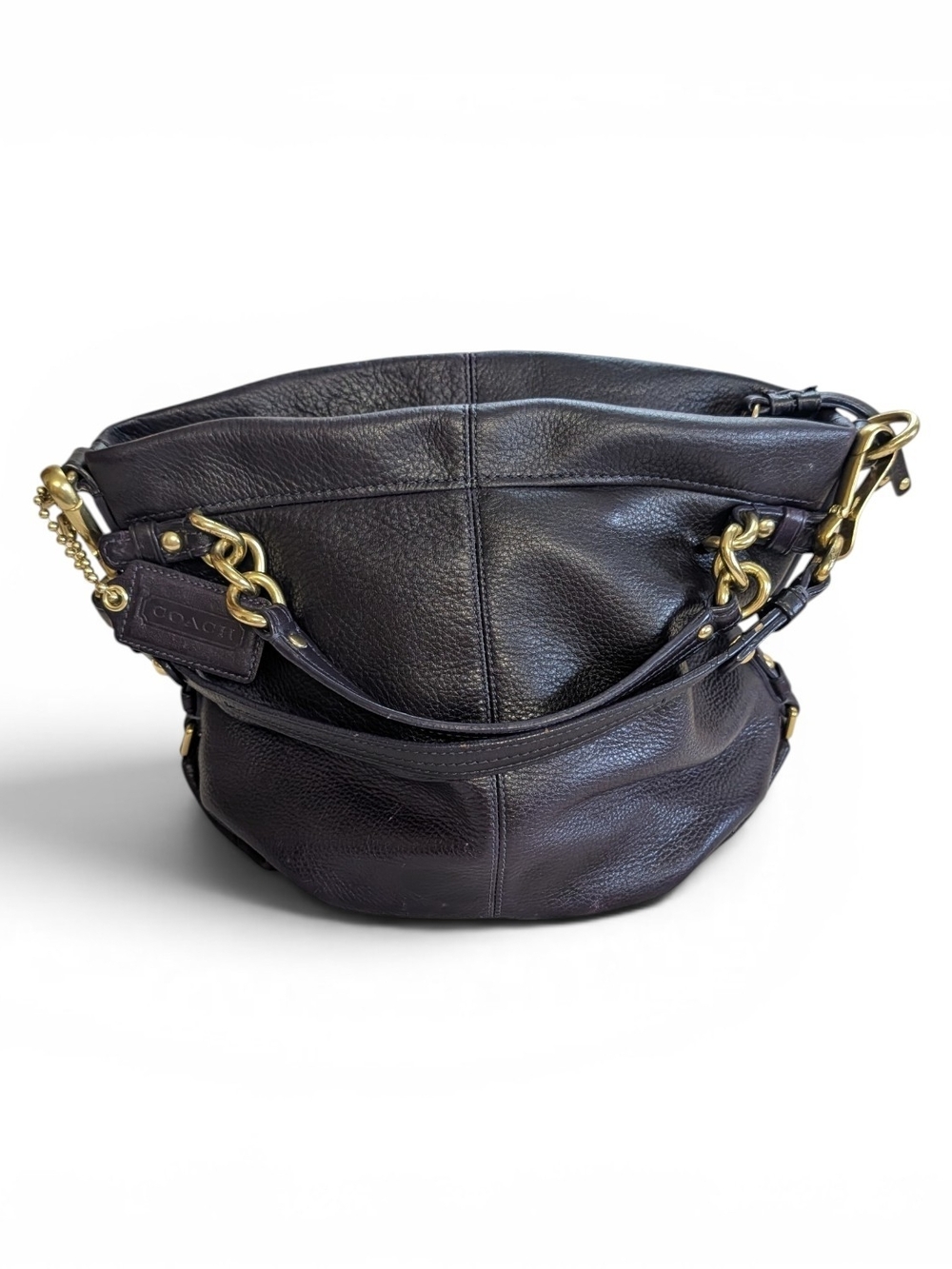 Coach Madison Brooke Hobo Bag In Eggplant